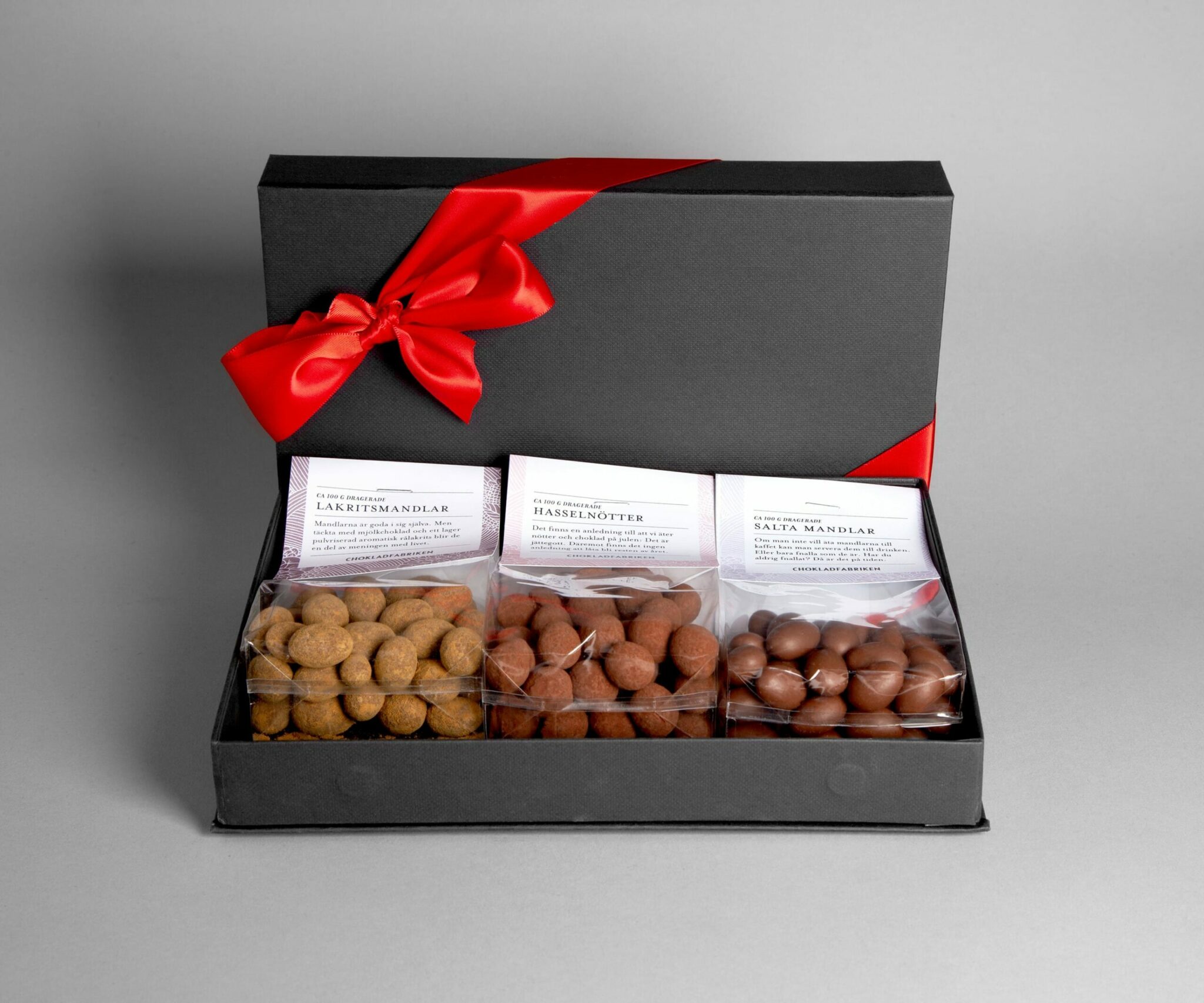 Ask med dragerade nötter