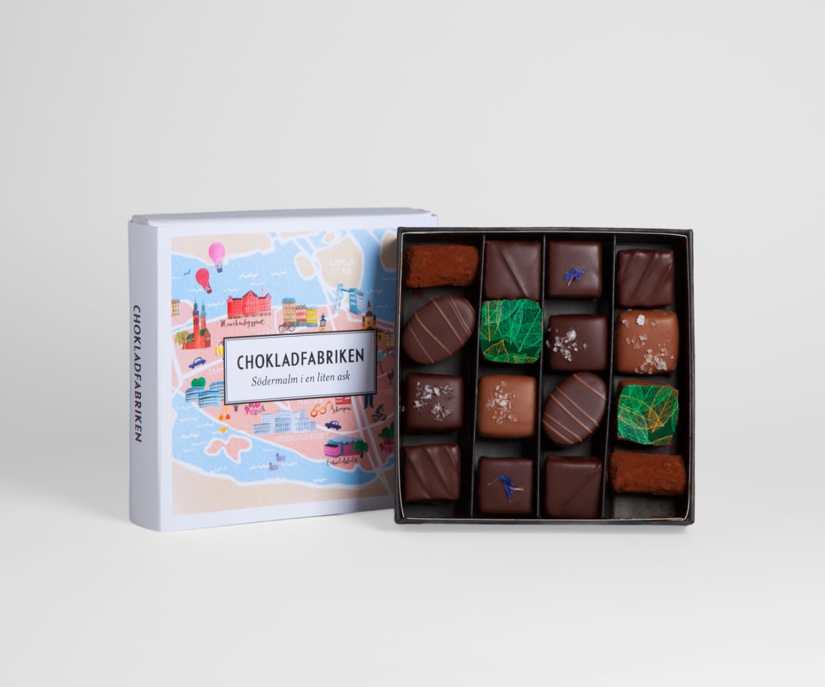 Södermalmsasken 16 praliner