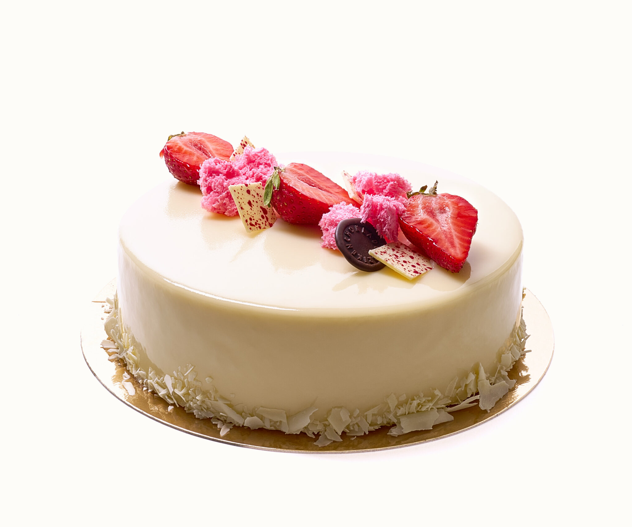 Vit choklad & jordgubbstårta