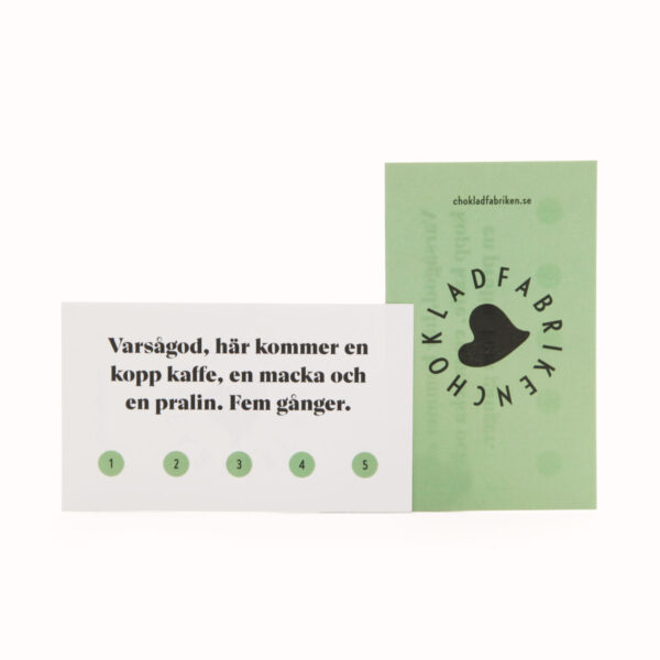 Kaffe, macka, och en pralin 5 gånger