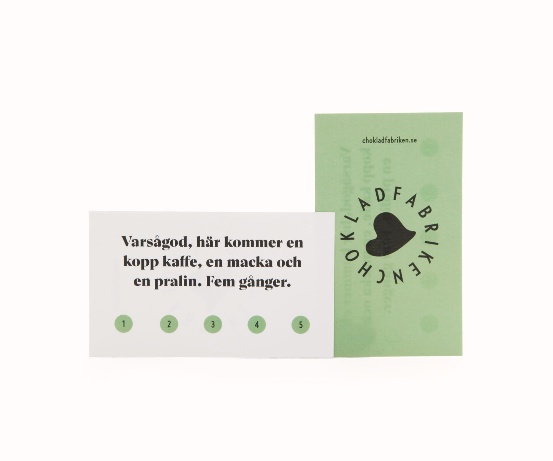 Kaffe, macka, och en pralin 5 gånger