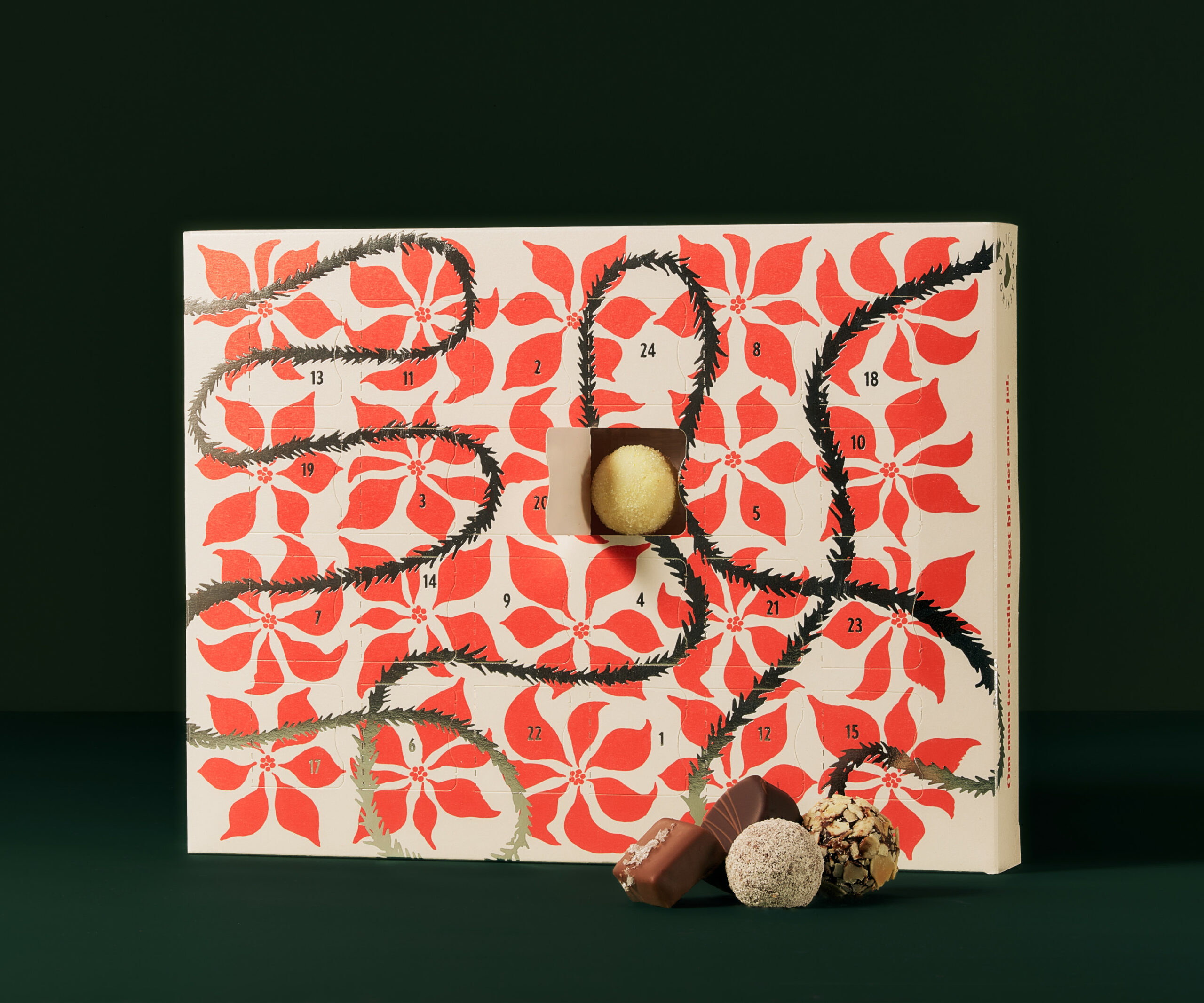 Chokladkalender med praliner (förbokning)